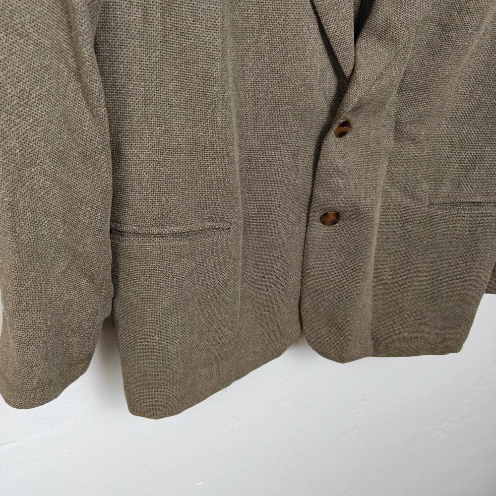 Canali Mens Blazer 50 40 US Brown Silk Wool Two Button Textured Italian Luxury